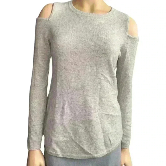 Charter Club Cashmere luxury Women’s cold Shoulder Pullover Sweater top sz MP - Picture 1 of 9